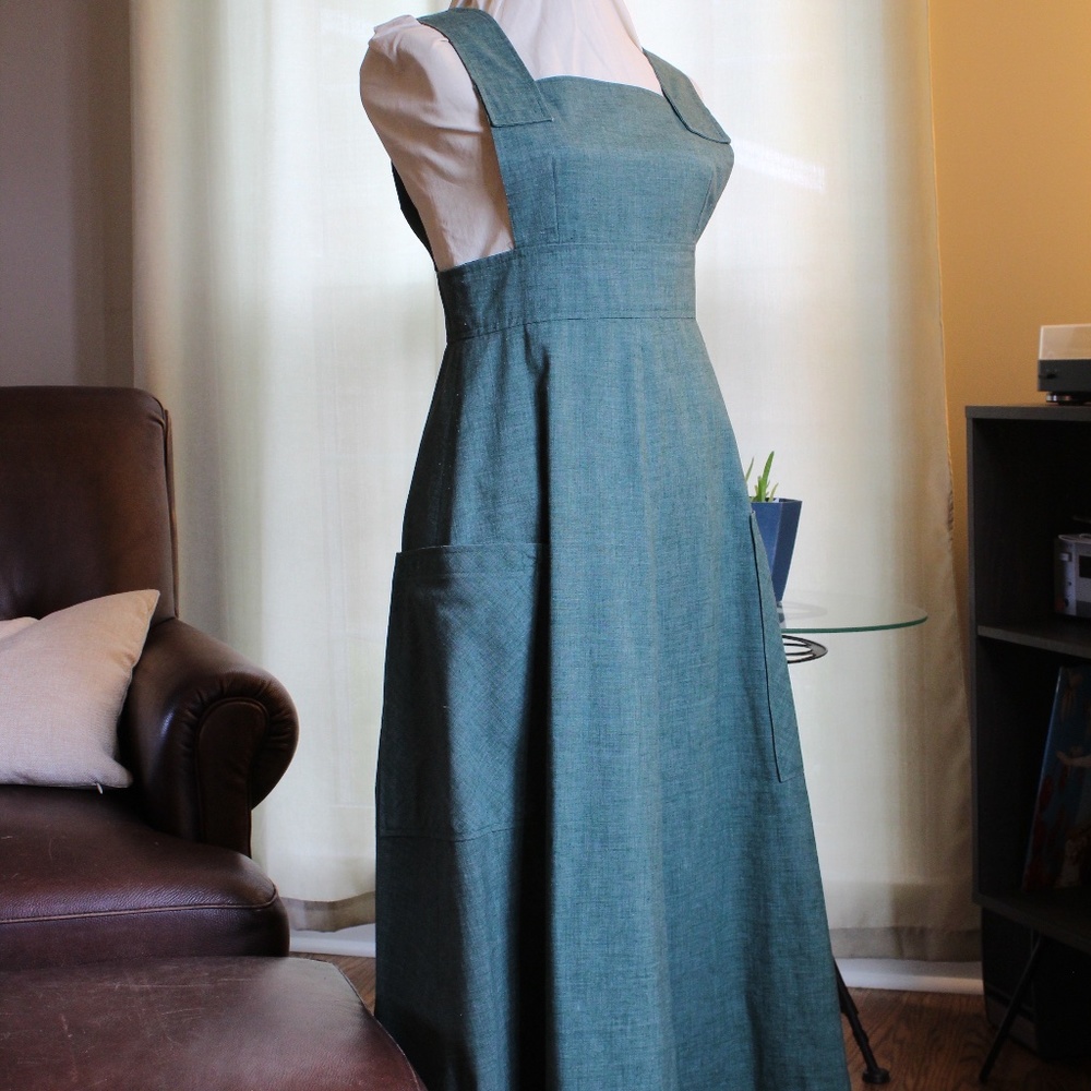 Handmade Green Apron Dress